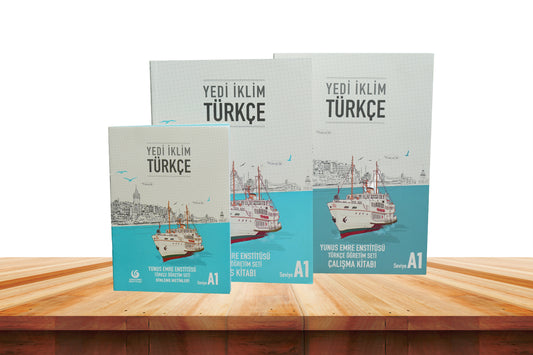 Yedi İklim Türkçe Seti +Ders Kitabı + Çalışma Kitabı + Dinleme Metinleri Set of 3