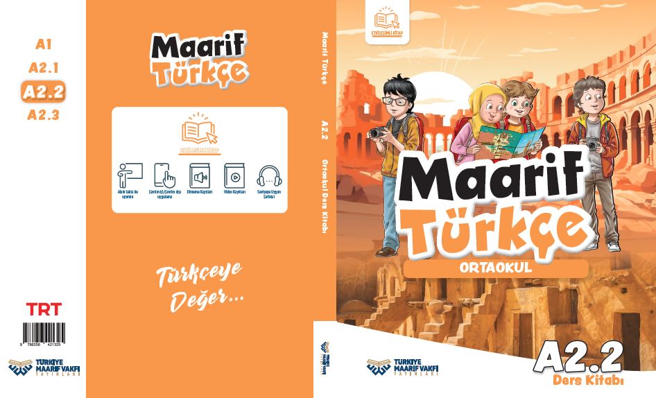 Maarif Türkçe A.2.2 Ders Kitabı Çalışma Kitabı Telaffuz Kitabı Set of 3